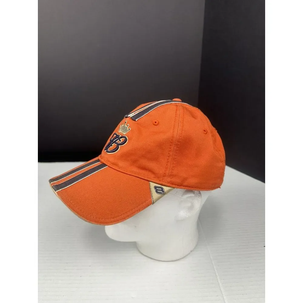 Dale Earnhardt Budweiser Chase Strapback Hat Orange With‎ Black Stripes
